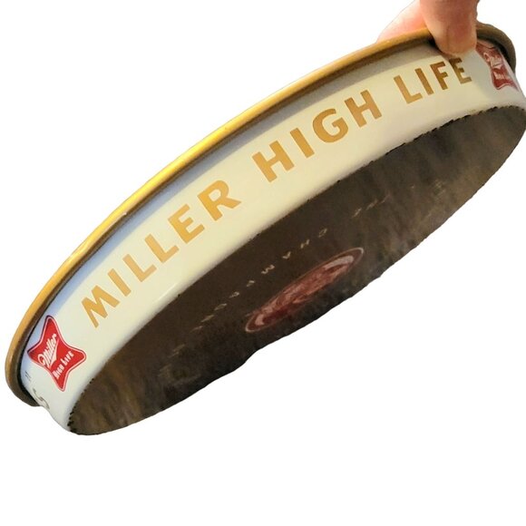 Miller High Life Vintage 50s Beer Serving Tray Breweriana Collectible Home Decor - Picture 7 of 14